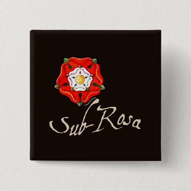 Sub Rosa 2 Inch Square Button (Front)