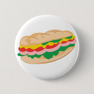 Sub Sandwich 2 Inch Round Button