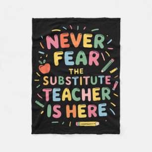 Sub Teacher Substitute Teacher And Sub Teacher Squ Fleece Blanket