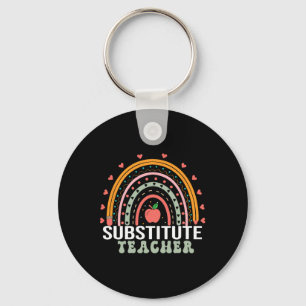 Sub Teacher Week Women Back To School Substitute T Keychain
