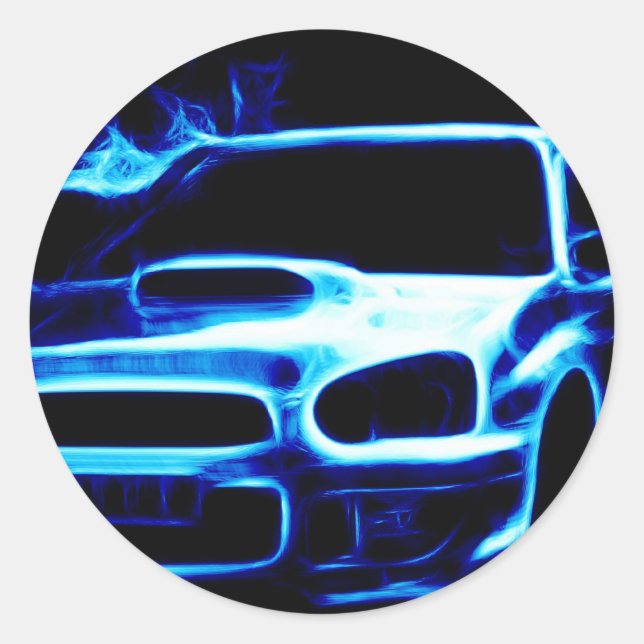 Subaru Impreza Classic Round Sticker (Front)