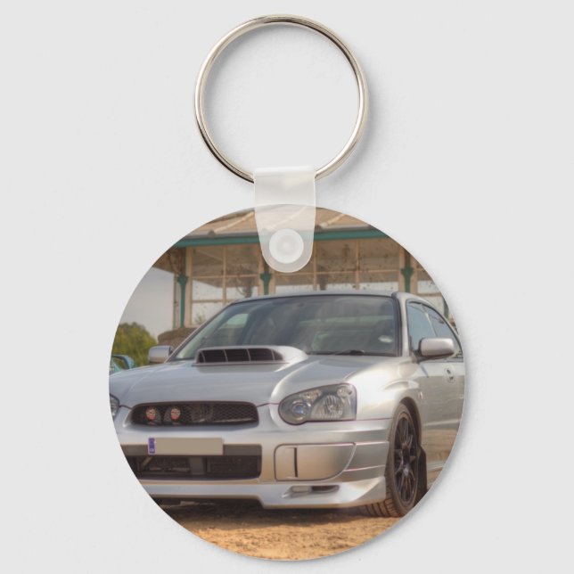 Subaru Impreza STi - Body Kit (Silver) Keychain (Front)