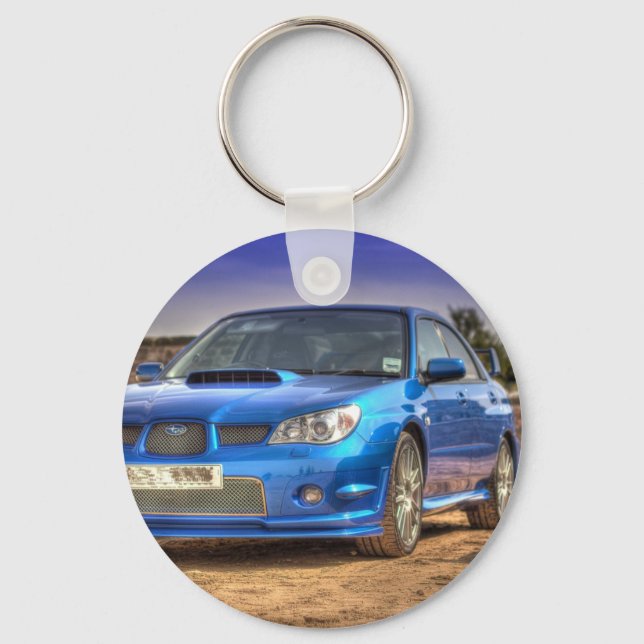 Subaru Impreza STi "Hawkeye" in Blue Keychain (Front)