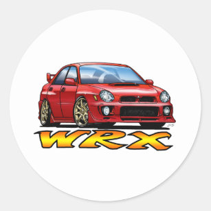 Subaru WRX_red Classic Round Sticker