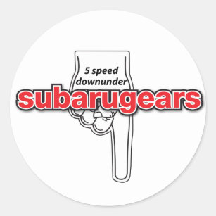 Subarugears 5 speed downunder stickers