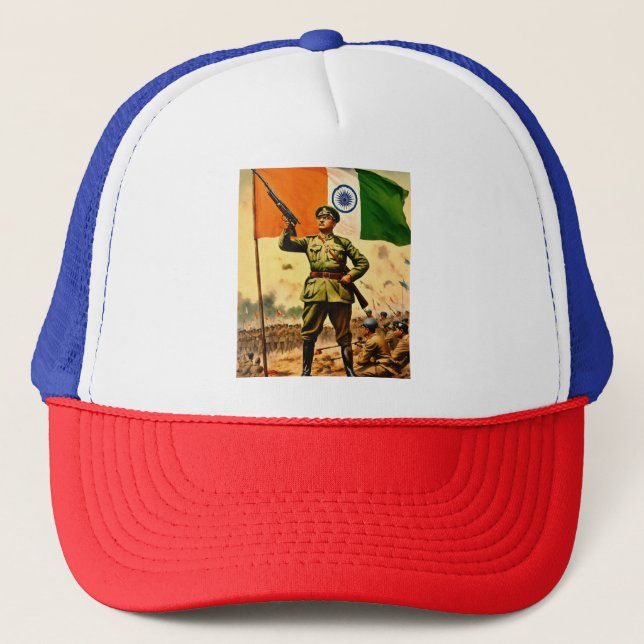 "Subash Chandra Bose: Warrior of Freedom" Trucker Hat (Front)
