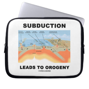 Subduction Leads To Orogeny (Plate Tectonics) Laptop Sleeve