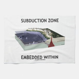 Subduction Zone Embedded Within (Geology Humour) Kitchen Towel
