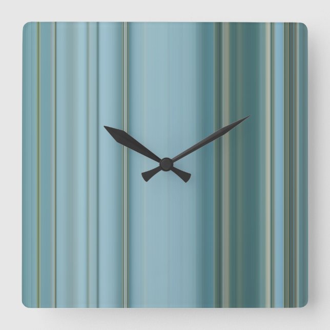 Subdue Colour Stripes Square Wall Clock (Front)
