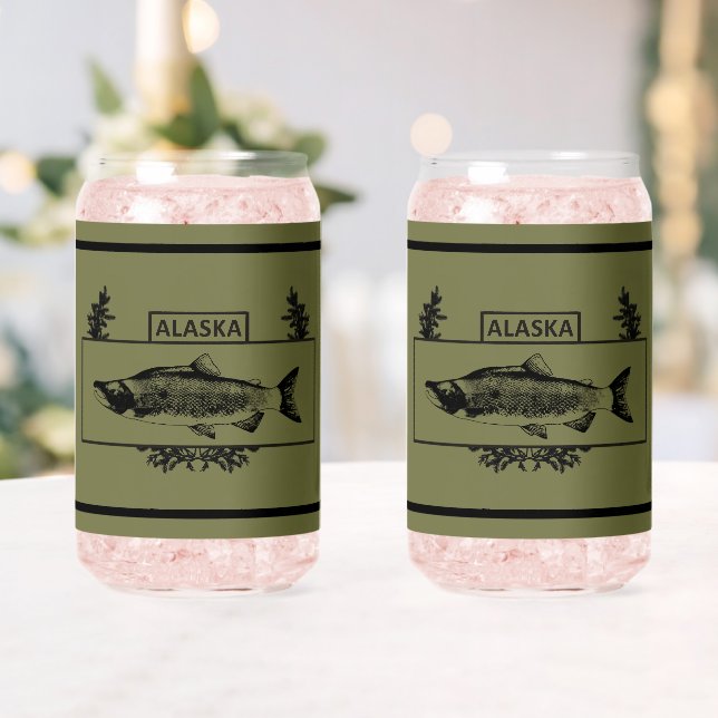 Subdued Alaska Combat Fisherman Badge Can Glass (Insitu (Wedding))