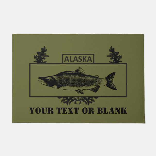 Subdued Alaska Combat Fisherman Badge Doormat (Front)