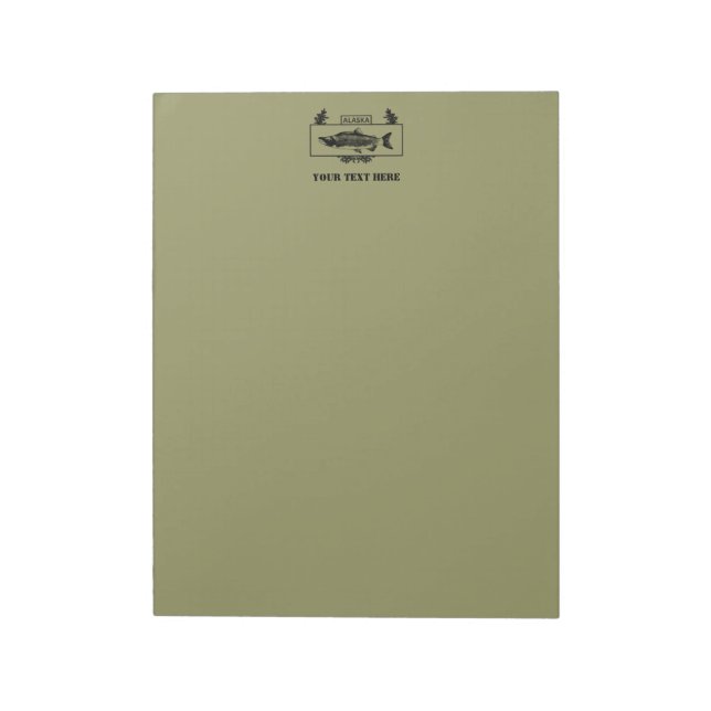 Subdued Alaska Combat Fisherman Badge Notepad (Rotated)
