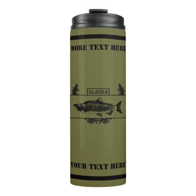 Subdued Alaska Combat Fisherman Badge Thermal Tumbler (Front)