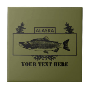 Subdued Alaska Combat Fisherman Badge Tile