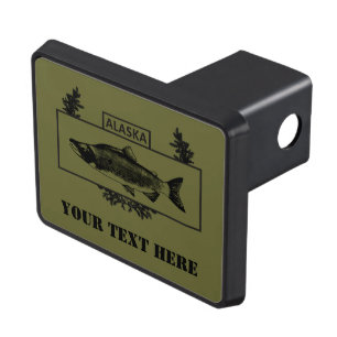 Subdued Alaska Combat Fisherman Badge Trailer Hitch Cover