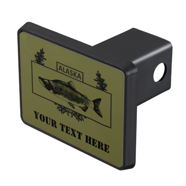 Subdued Alaska Combat Fisherman Badge Trailer Hitch Cover (Top Right)