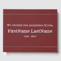 Subdued and Minimalist Funeral Guestbook
