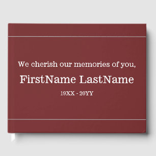 Subdued and Minimalist Funeral Guestbook