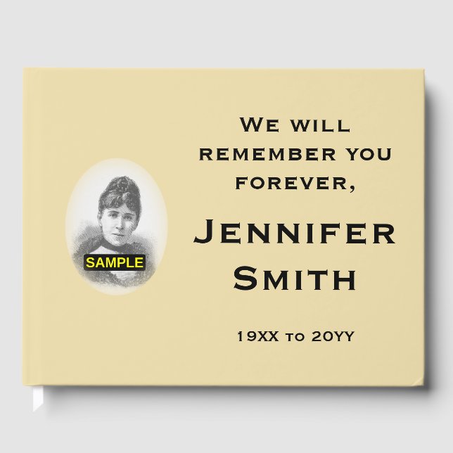 Subdued and Personalized Memories Guestbook (Front)