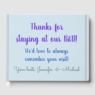 Subdued and Respectable B-and-B Guest Book