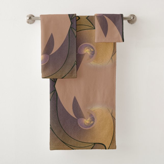 Subdued Earth Tone Designer Towel (Insitu)