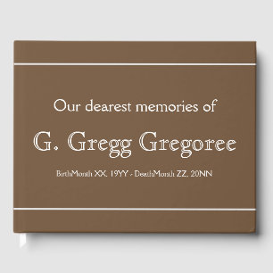 Subdued & Elegant Funeral Guest Book