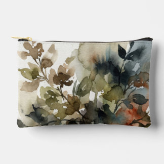 Subdued Forest Watercolor Accessory Pouch