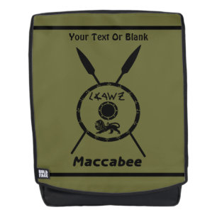 Subdued Maccabee Shield And Spears Backpack