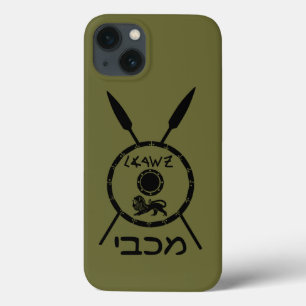 Subdued Maccabee Shield And Spears Case-Mate iPhon iPhone 13 Case