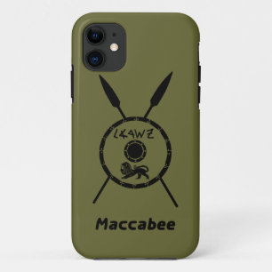 Subdued Maccabee Shield And Spears iPhone 11 Case