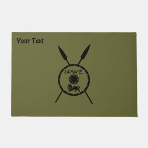Subdued Maccabee Shield And Spears Doormat