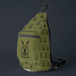 Subdued Maccabee Shield And Spears Sling Bag<br><div class="desc">A black military "subdued" style depiction of a Maccabee's shield and two spears. The shield is adorned by a lion and text reading "Yisrael" (Israel) in a Paleo-Hebrew alphabet. Text reading "Maccabee" also appears. Customize by adding your own additional text. The Maccabees were Jewish rebels who freed Judea from the...</div>