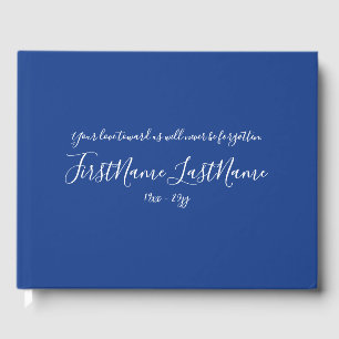 Subdued & Minimalist Funeral/Memorial Guest Book