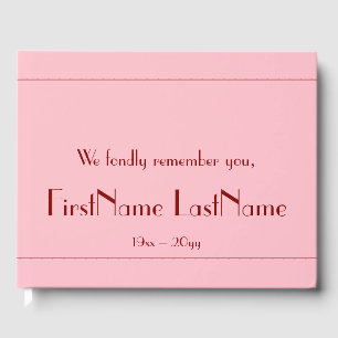 Subdued & Minimalist Funeral / Memorial Guestbook