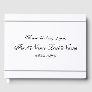 Subdued & Personalized Sympathies Guestbook
