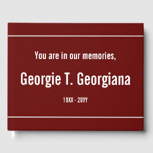 Subdued & Plain Memorial Guest Book