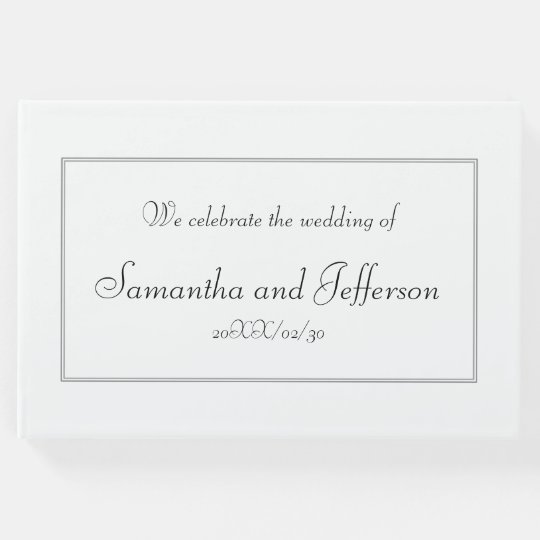 Subdued & Respectable Marriage Guestbook