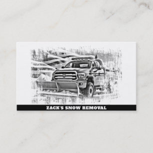 *~* Subdued Snow Removal  Plow PatrioticTruck AP74 Business Card