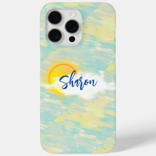 Subdued Yellow and Aqua Marine iPhone / iPad case