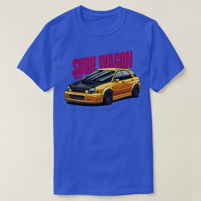 Subie Wagon yellow T-Shirt (Design Front)