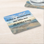 Subject — Freedom Square Paper Coaster<br><div class="desc">Engelbrektview — in morning sun across the sea beach</div>