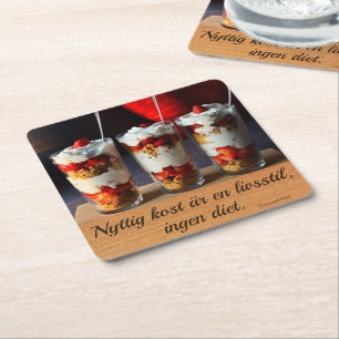 Subject — Recent diet Square Paper Coaster