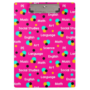 Subjects in Bloom: A Colourful Curriculum Clipboard