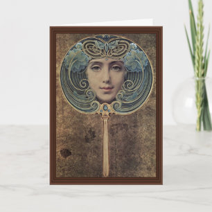 Subjects On A Golden Background By Hawkins Louis W Card