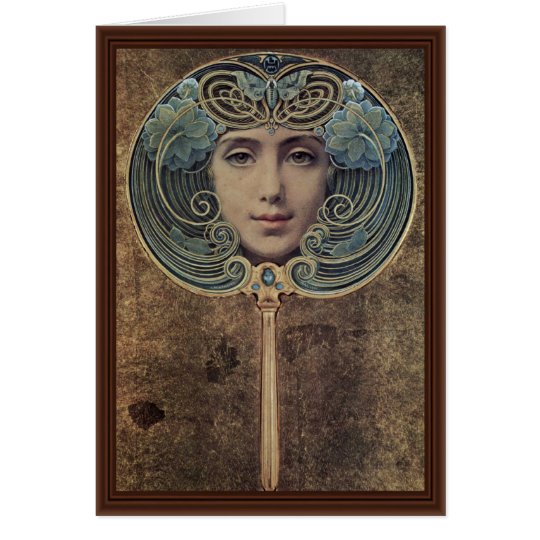 Subjects On A Golden Background By Hawkins Louis W Card