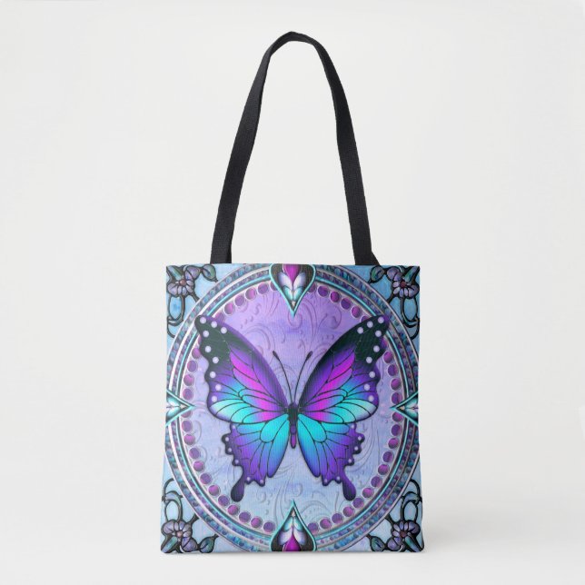 Sublimation Butterfly with Background Tote Bag (Front)