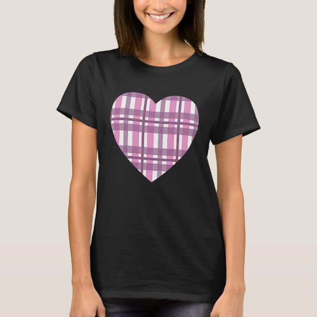 Sublimation Valentine Plaid Heart Nr 2 L T-Shirt (Front)