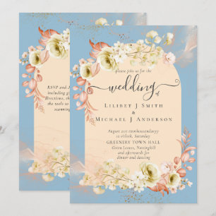 Sublime Dusty Blue Peach Wedding