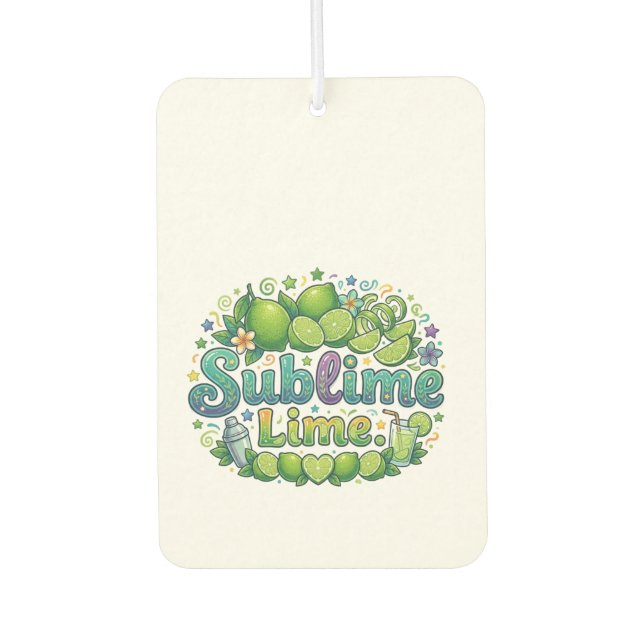 Sublime Lime Air Freshener (Front)