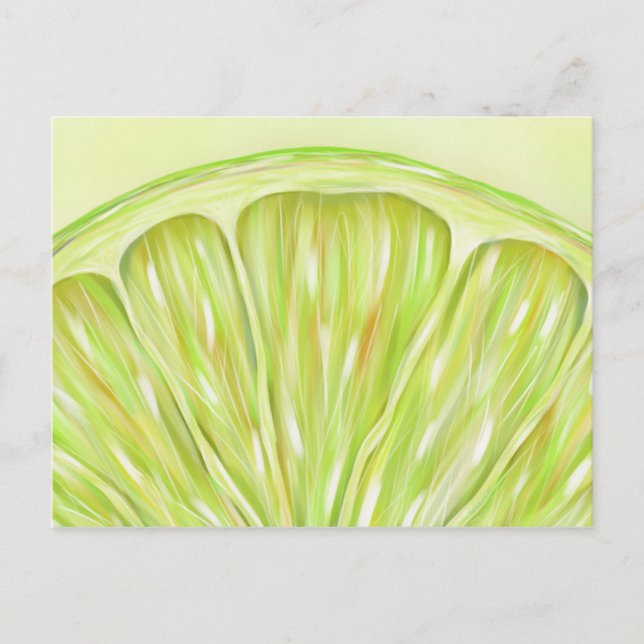 "Sublime" macro lime slice postcard (Front)